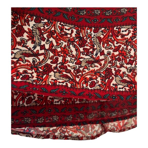 EST. 1946 Women’s XL Red Floral Paisley Sleeveless Layered Blouse - Picture 2 of 8